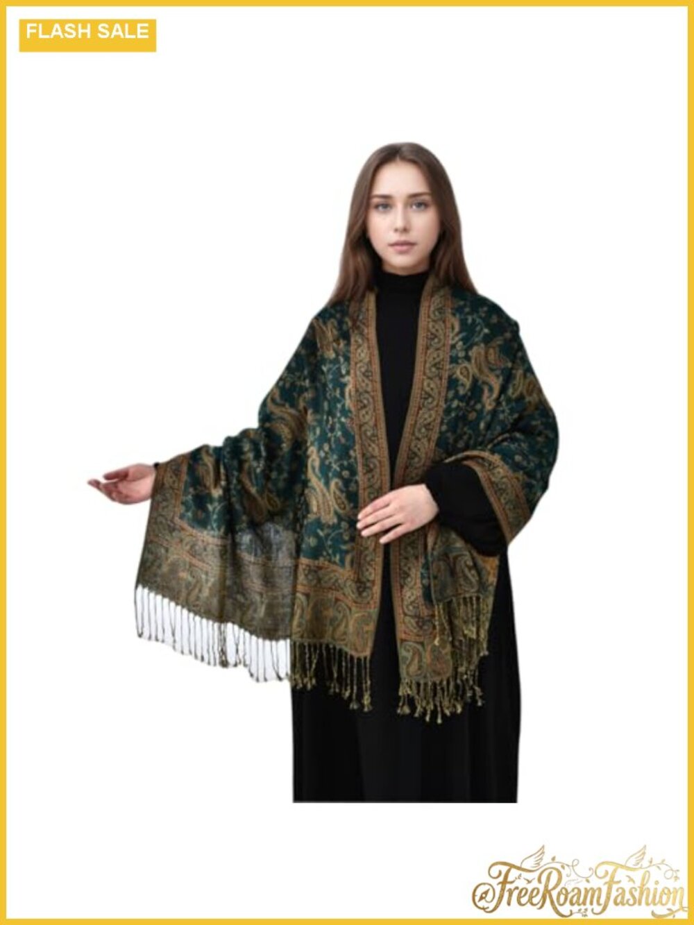 Paisley Floral Silk Polyester Wrap Scarf Shawl Headscarf Women